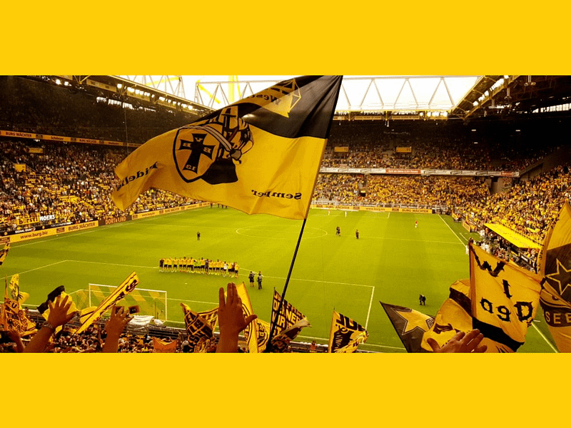 Mitten drin auf der Südtribüne
